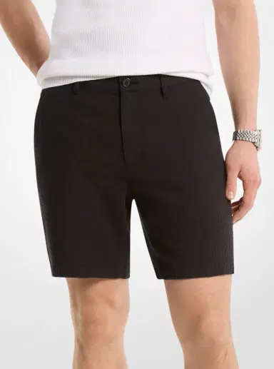 Michael Kors Collection Cotton Waffle Shorts | Thumbnail 1 Michael Kors Collection Cotton Waffle Shorts | Thumbnail 1