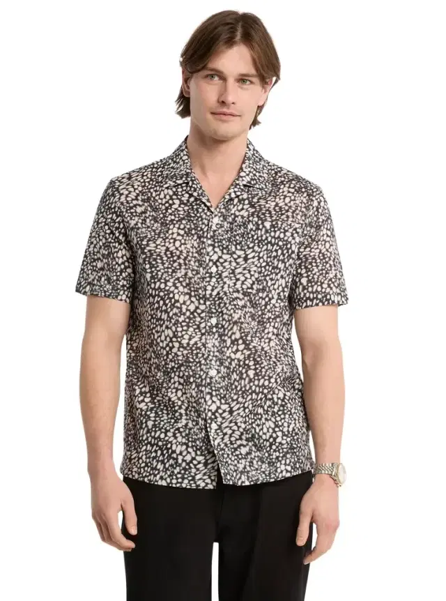 Printed Cotton Camp Shirt