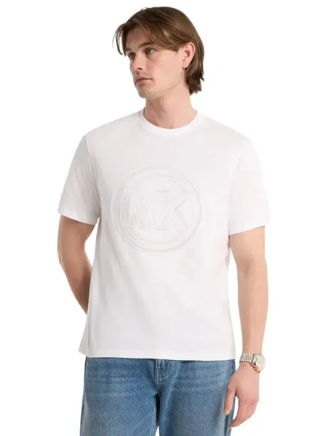 Michael Kors Collection Logo Charm Cotton Jersey T-Shirt