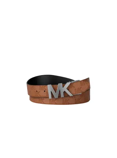 Michael Kors Collection Reversible Logo Embossed Leather Buckle Belt | Thumbnail 1