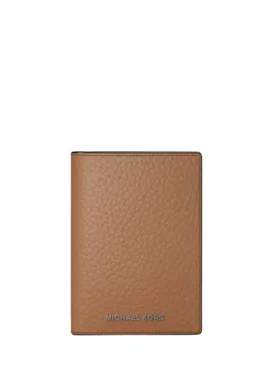 Michael Kors Collection Hudson Pebbled Leather Folio Card Case | Thumbnail 1