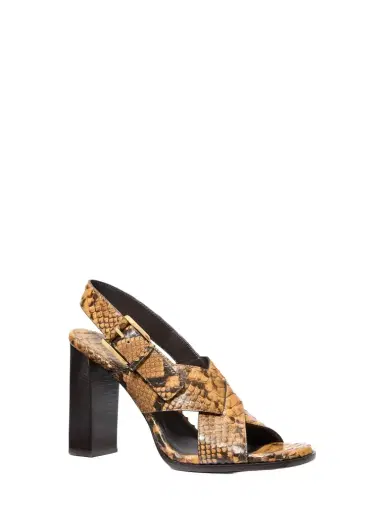 Michael Kors Collection Jasmine Snake Embossed Leather Sandal | Thumbnail 1
