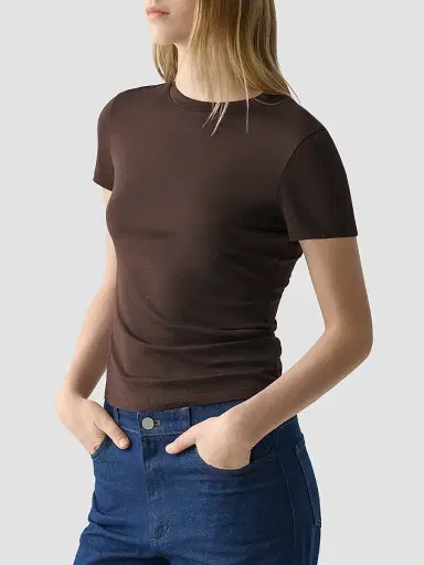 Theory Women's Tiny Tee Cotton T-Shirt | Thumbnail 6 Theory Women's Tiny Tee Cotton T-Shirt | Thumbnail 6