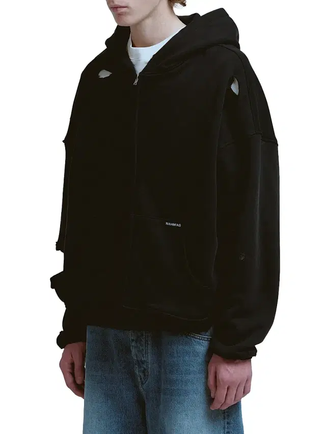 Nahmias Men's Thermal-Lined Zip-Front Hoodie - Aged Black