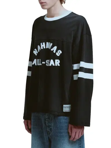 Nahmias Men's All Star Varsity Long-Sleeve Jersey - Worn Black | Thumbnail 2