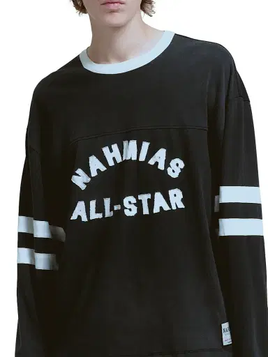 Nahmias Men's All Star Varsity Long-Sleeve Jersey - Worn Black | Thumbnail 4