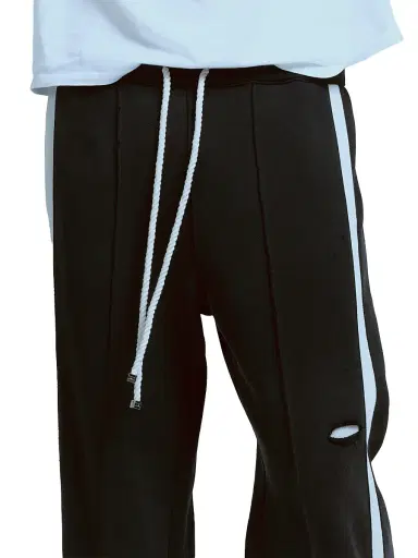 Nahmias Men's Repaired Cotton Wide-Leg Track Pants | Thumbnail 6 Nahmias Men's Repaired Cotton Wide-Leg Track Pants | Thumbnail 6