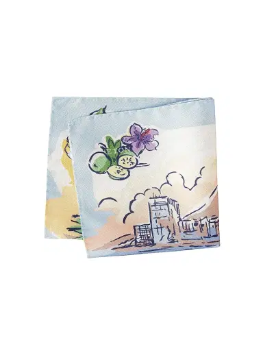 Eton Men's Painting Oxford Silk Pocket Square | Thumbnail 1 Eton Men's Painting Oxford Silk Pocket Square | Thumbnail 1