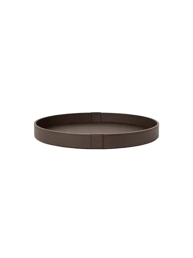 Brunello Cucinelli Wooden Large Tray with Leather Cover - Cigar