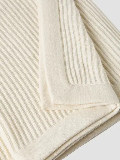 Brunello Cucinelli Cashmere Half English Rib Knit Throw | Thumbnail 3 Brunello Cucinelli Cashmere Half English Rib Knit Throw | Thumbnail 3