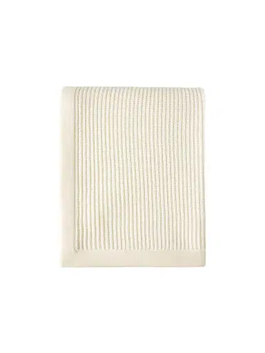 Brunello Cucinelli Cashmere Half English Rib Knit Throw | Thumbnail 1 Brunello Cucinelli Cashmere Half English Rib Knit Throw | Thumbnail 1