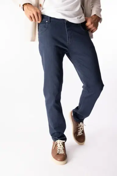 ELEVENTY 5 Pocket Pant - Blue | Thumbnail 3