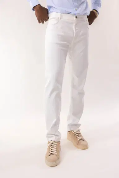 ELEVENTY 5 Pocket Pant - White | Thumbnail 3