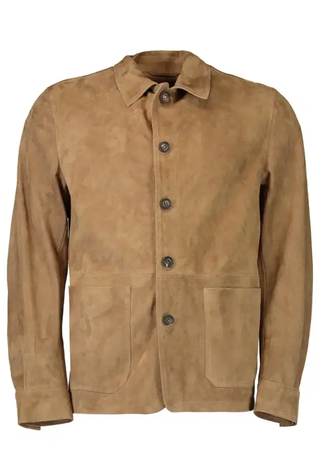 Classic Button Front Shirt - Brown