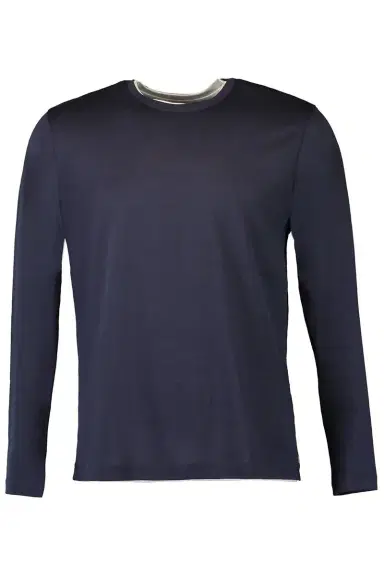 ELEVENTY Crewneck Long Sleeve - Blueberry Light Gray | Thumbnail 1 ELEVENTY Crewneck Long Sleeve - Blueberry Light Gray | Thumbnail 1