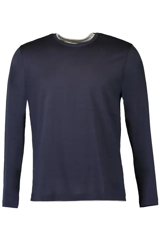 ELEVENTY Crewneck Long Sleeve - Blueberry Light Gray