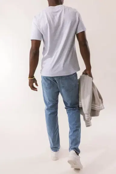 ELEVENTY Crewneck Tee - Grey White | Thumbnail 4 ELEVENTY Crewneck Tee - Grey White | Thumbnail 4