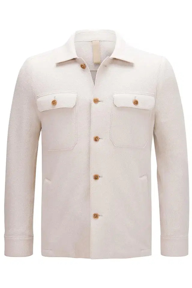 ELEVENTY Four Pocket Shirt Jacket - Sand