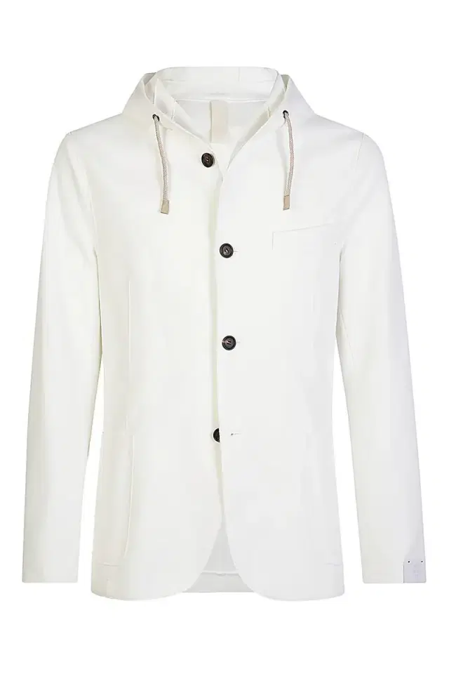 ELEVENTY Hooded Blazer - White