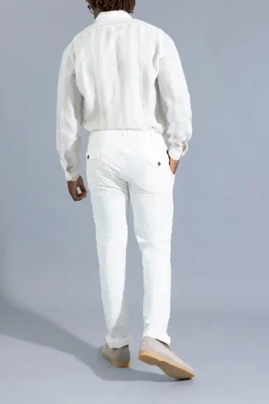 ELEVENTY Long Sleeve Linen Shirt - Coriander | Thumbnail 4