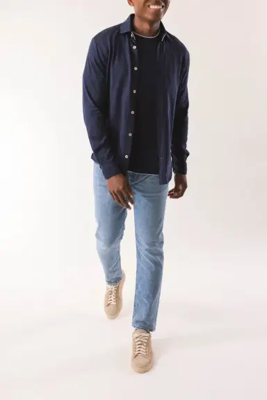 ELEVENTY Long Sleeve Shirt - Blue | Thumbnail 3