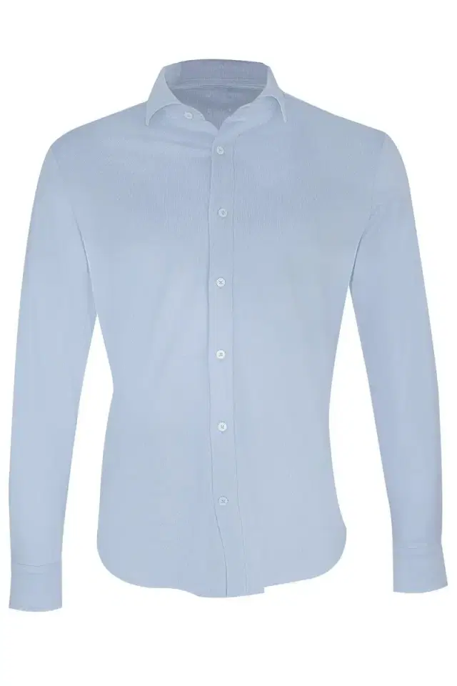 ELEVENTY Long Sleeve Sport Shirt - Denim