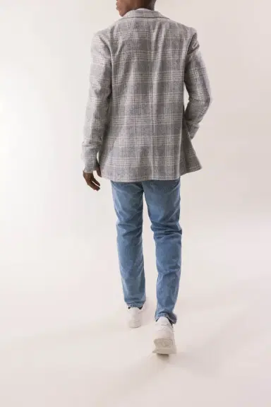 ELEVENTY Single Breast Soft Jacket - Light Gray Melange | Thumbnail 4