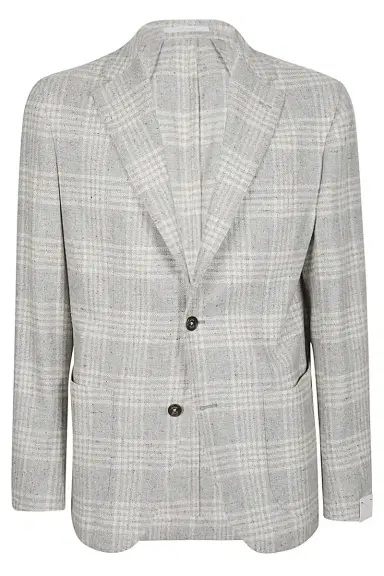 ELEVENTY Single Breast Soft Jacket - Light Gray Melange | Thumbnail 1
