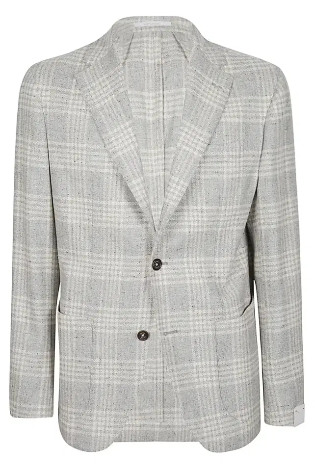 ELEVENTY Single Breast Soft Jacket - Light Gray Melange