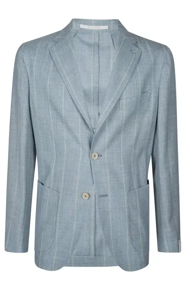 ELEVENTY Single Breasted Soft Jacket - Blue