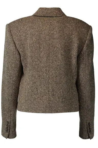 Brunello Cucinelli Sparkling Chevron Crop Blazer | Thumbnail 5 Brunello Cucinelli Sparkling Chevron Crop Blazer | Thumbnail 5