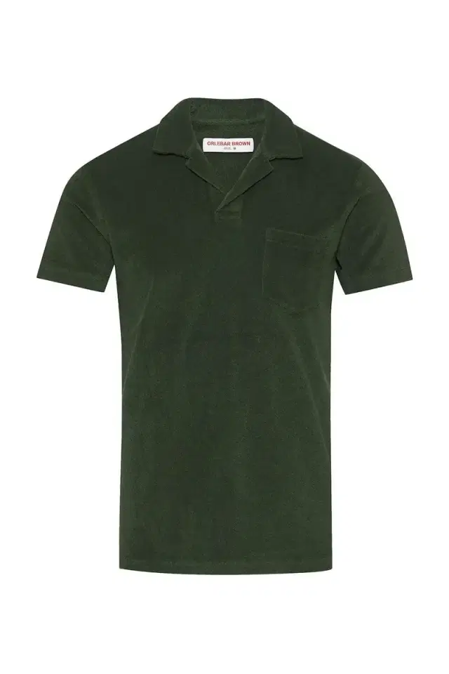 Orlebar Brown Terry Towelling Polo - Amazon Green