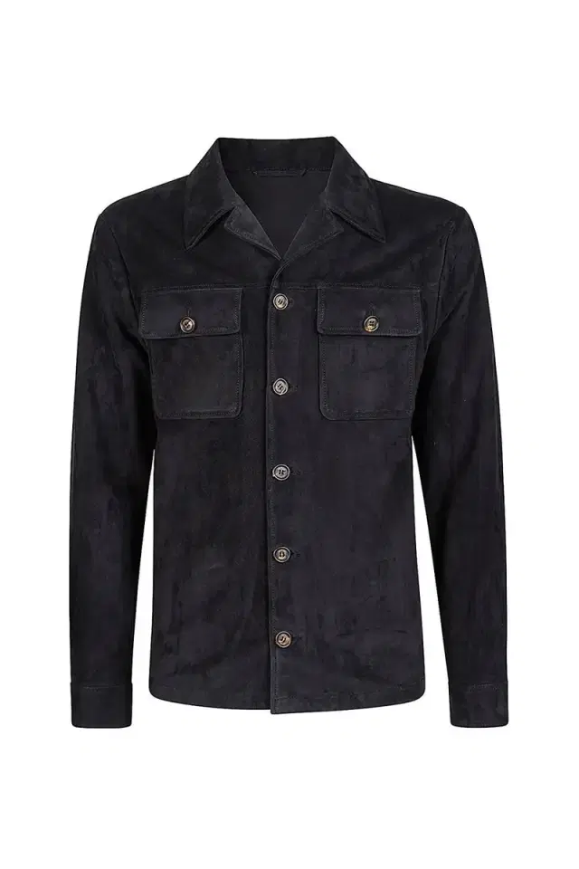 ELEVENTY Trucker Shacket - Blue Suede