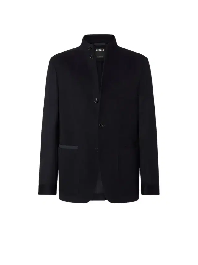 Zegna Navy Blue Oasi Cashmere Il Conte Jacket