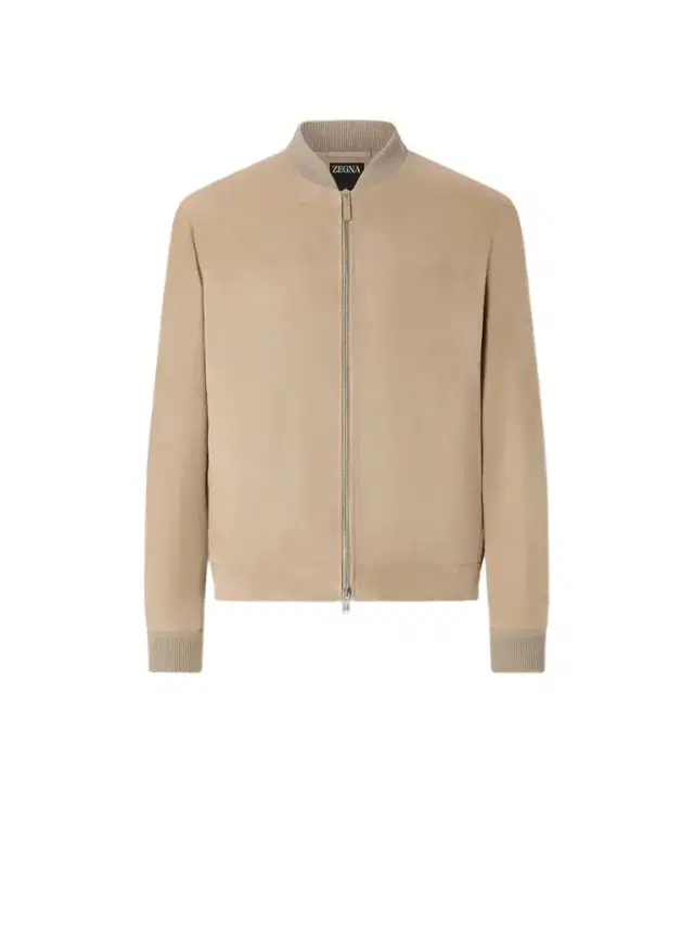 Zegna Light Taupe Suede Bomber