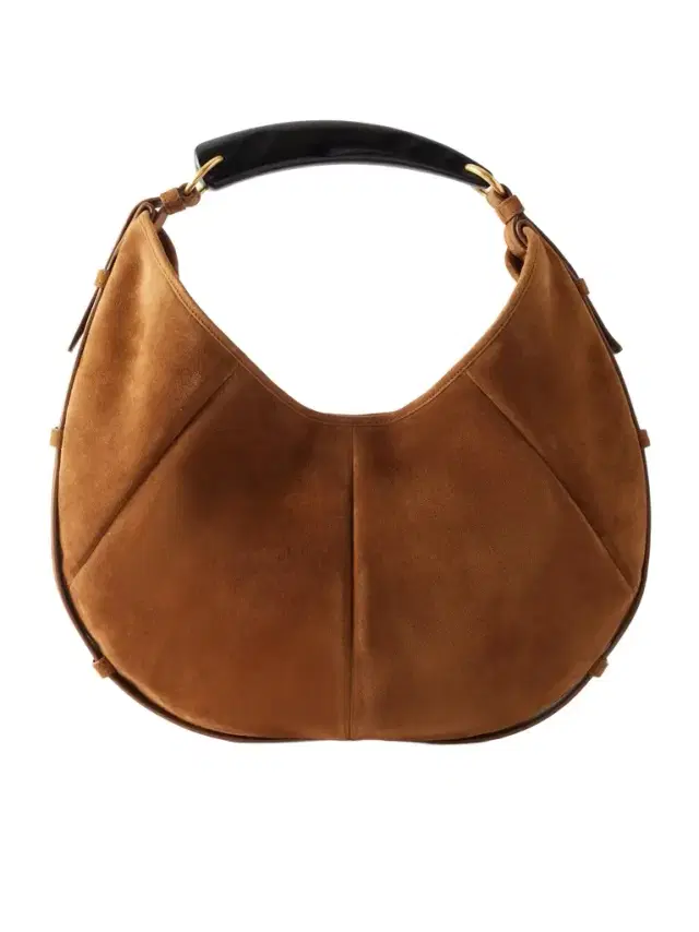 Saint Laurent Mombasa paneled leather-trimmed suede shoulder bag