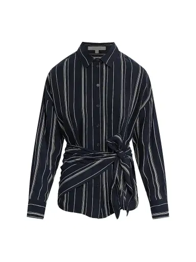 Favorite Daughter Women's The Positano Wrap Shirt - Midnight Grey - Size XS | Thumbnail 1 Favorite Daughter Women's The Positano Wrap Shirt - Midnight Grey - Size XS | Thumbnail 1