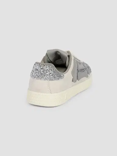 Amiri Women's Sequined Skull-Appliqué Leather Sneakers - Silver Grey | Thumbnail 2