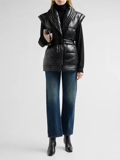 L'Agence Women's Ignis Belted Puffer Vest | Thumbnail 2 L'Agence Women's Ignis Belted Puffer Vest | Thumbnail 2