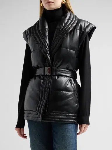 L'Agence Women's Ignis Belted Puffer Vest | Thumbnail 4 L'Agence Women's Ignis Belted Puffer Vest | Thumbnail 4