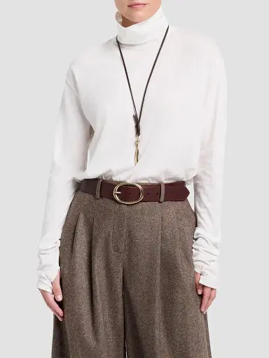TWP Women's Abby Cotton Turtleneck Top - White - Size Small | Thumbnail 4