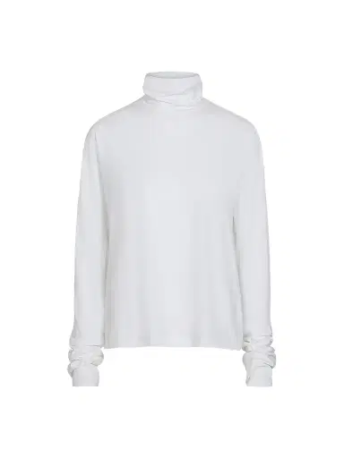 TWP Women's Abby Cotton Turtleneck Top - White - Size Small | Thumbnail 1
