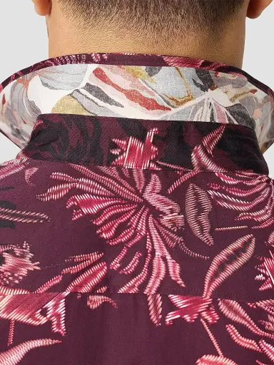 Robert Graham Men's Elmwood Floral Leaf Cotton Shirt | Thumbnail 5 Robert Graham Men's Elmwood Floral Leaf Cotton Shirt | Thumbnail 5