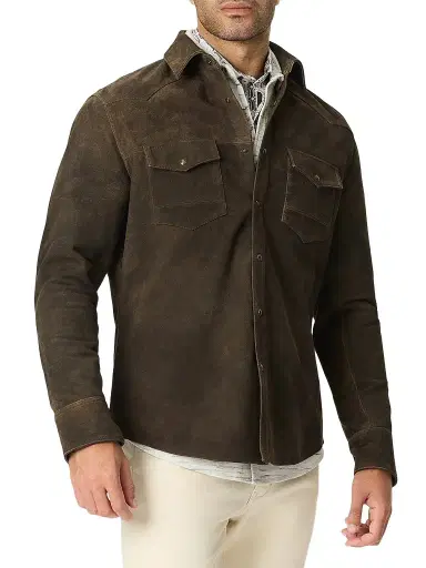 Robert Graham Men's Marstow Suede Shirt Jacket | Thumbnail 1 Robert Graham Men's Marstow Suede Shirt Jacket | Thumbnail 1