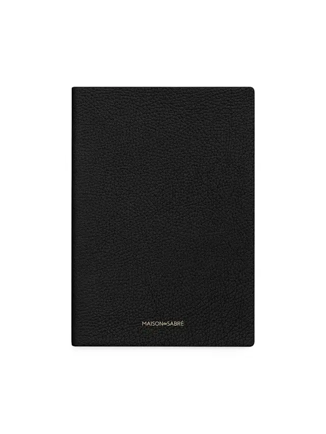 MAISON de SABRÉ Leather Notebook - Black Caviar