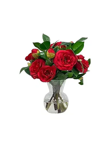 Winward Home Holiday Newness Faux Camellia Arrangement | Thumbnail 1 Winward Home Holiday Newness Faux Camellia Arrangement | Thumbnail 1