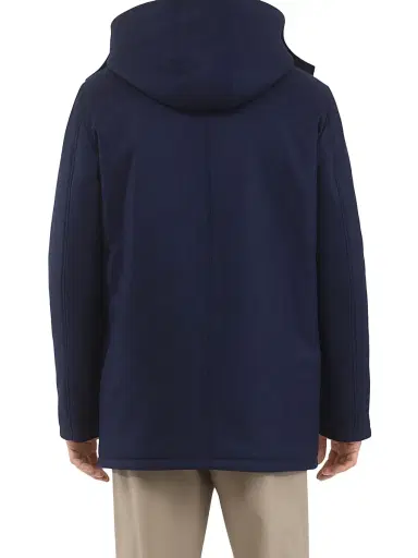 Gorski Men's Wool and Cashmere Blend Parka with Shearling Lining - Navy | Thumbnail 4