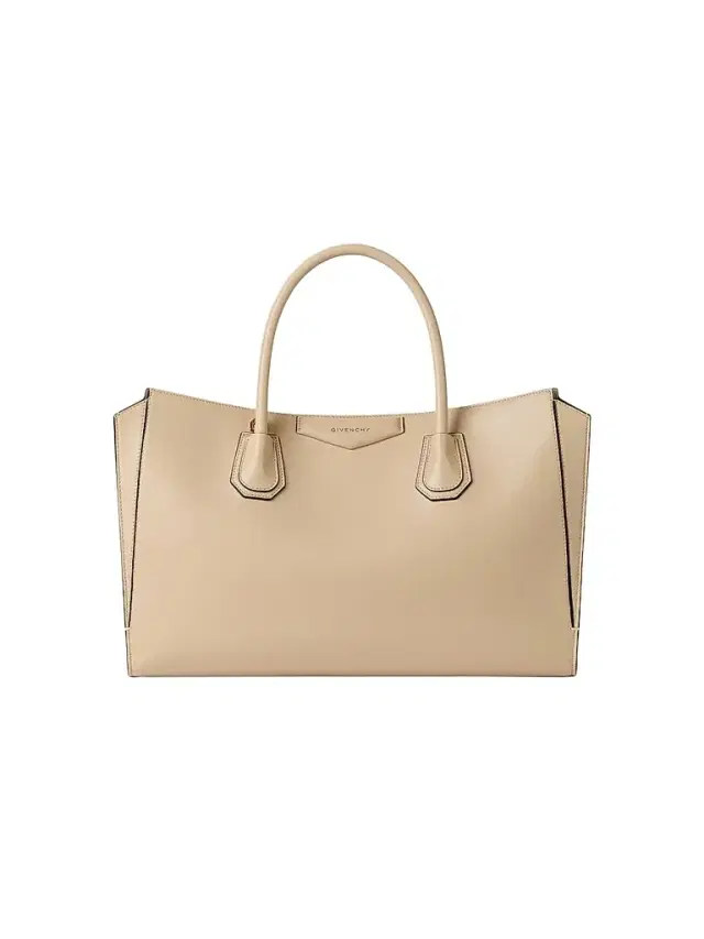 Givenchy Women's Antigona Catchall Top Handle Bag in Shiny Grained Leather - Dune