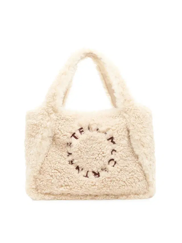 Stella McCartney Women's Logo Faux-Shearling Tote Bag - Oat