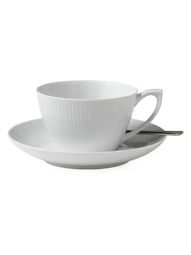 Royal Copenhagen Fluted Tea Cup & Saucer | Thumbnail 2 Royal Copenhagen Fluted Tea Cup & Saucer | Thumbnail 2